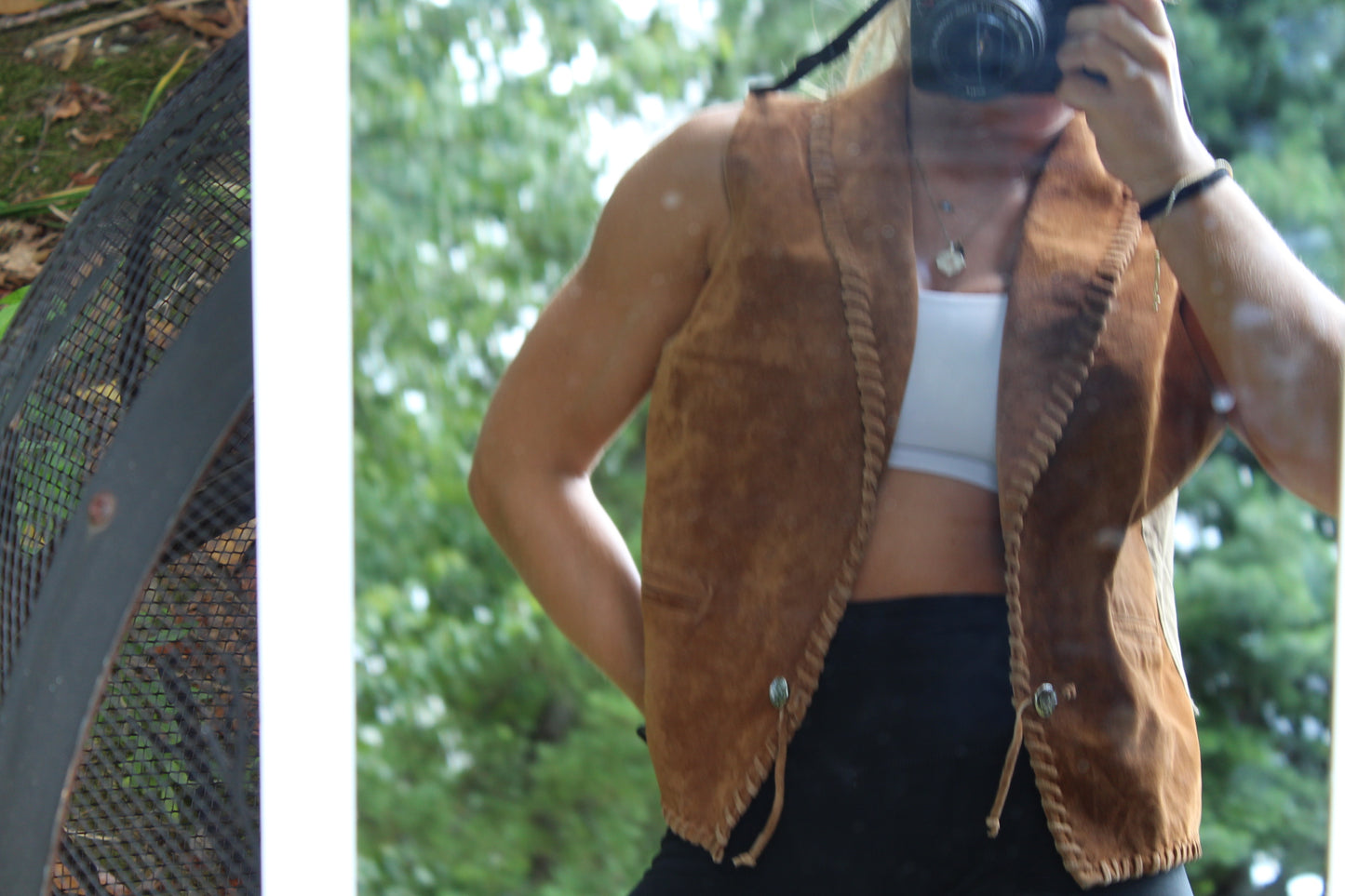 Genuine Leather Western Vest