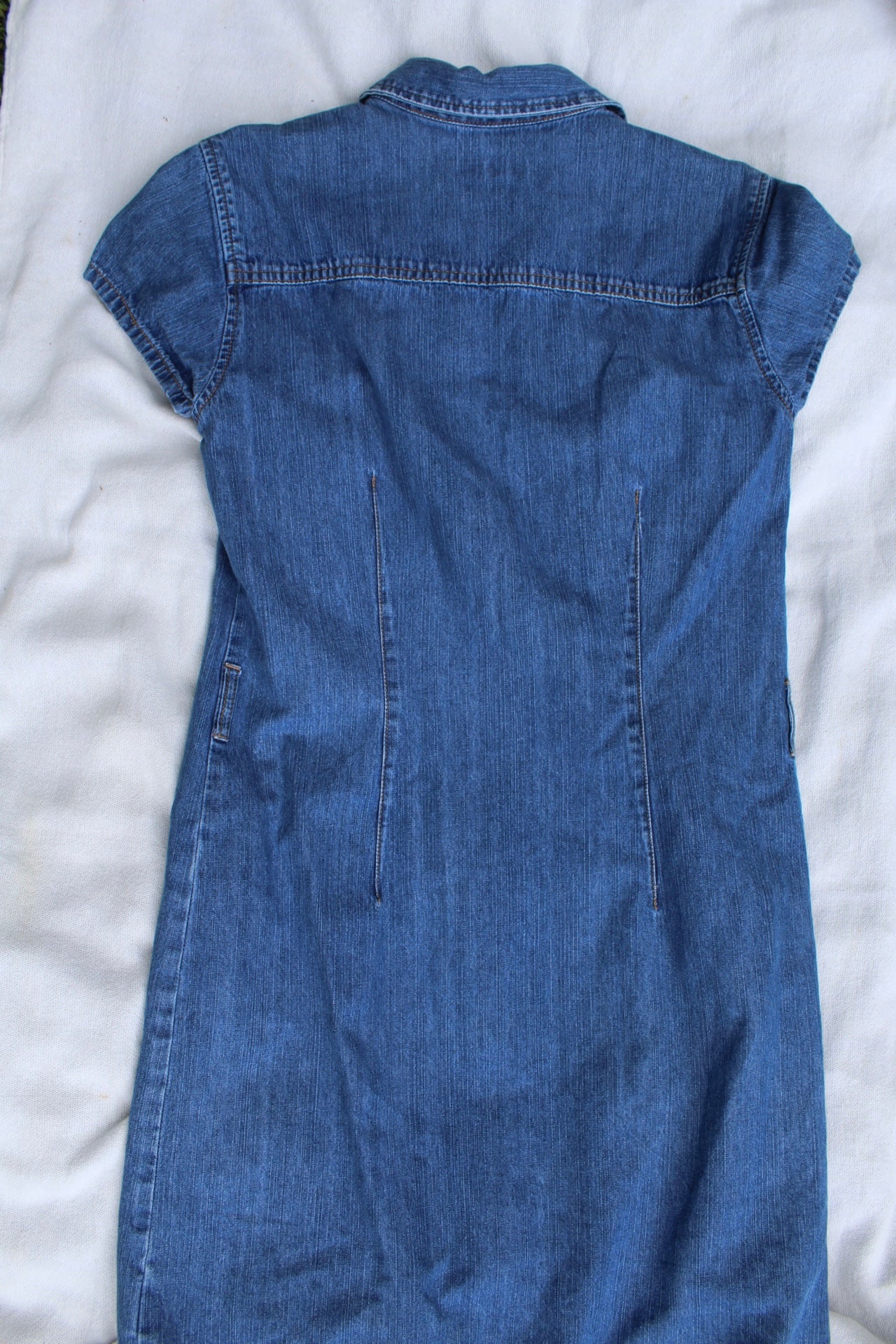 90s French Cuff Maxi Denim Dress